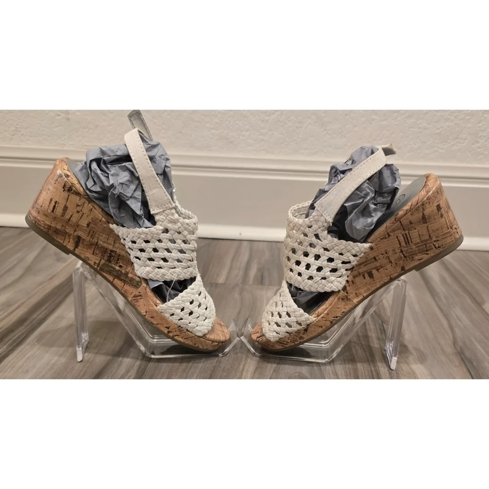 SO Adriene Kids Wedge Sandals Size 3 Crochet Cork Platform Summer Shoes
